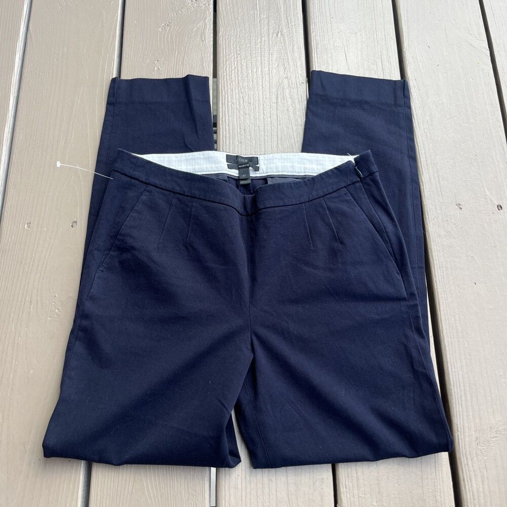 J.crew  Women's  Martie Slim Fit Navy Trousers Stretch Size 6  30x27